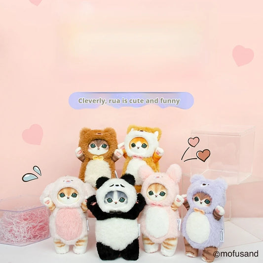 Authentic Mofusand Co-Branded Plush – 7-Inch Cat Doll Pendant, Hanging Plush Ornament, Toy, and Keychain