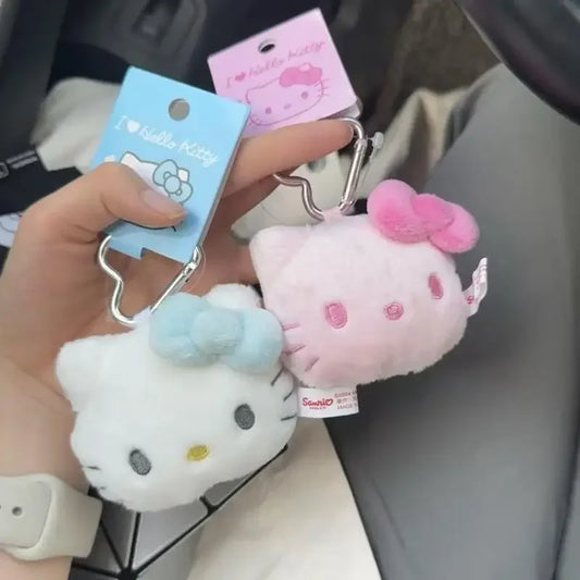 Kawaii Hello Kitty Sanrio Keychain – Cute Cartoon Plush Doll Pendant for Backpack Decoration, Accessories, and Birthday Gifts